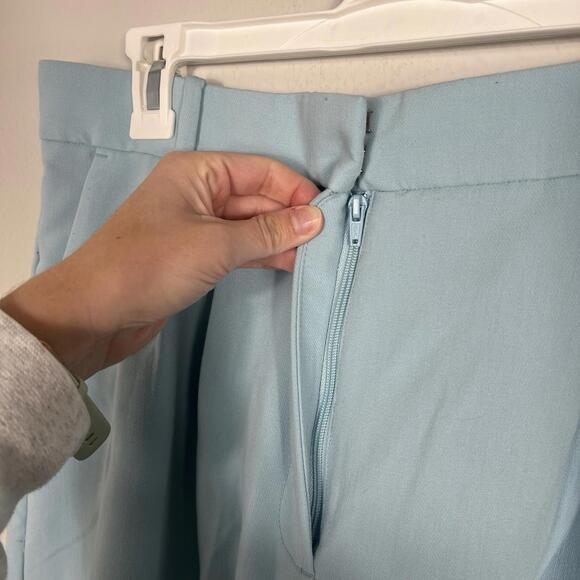 Abercrombie & Fitch Sloane Tailored Wide Leg Pants Women’s 32/14 Blue High Rise - Picture 4 of 8